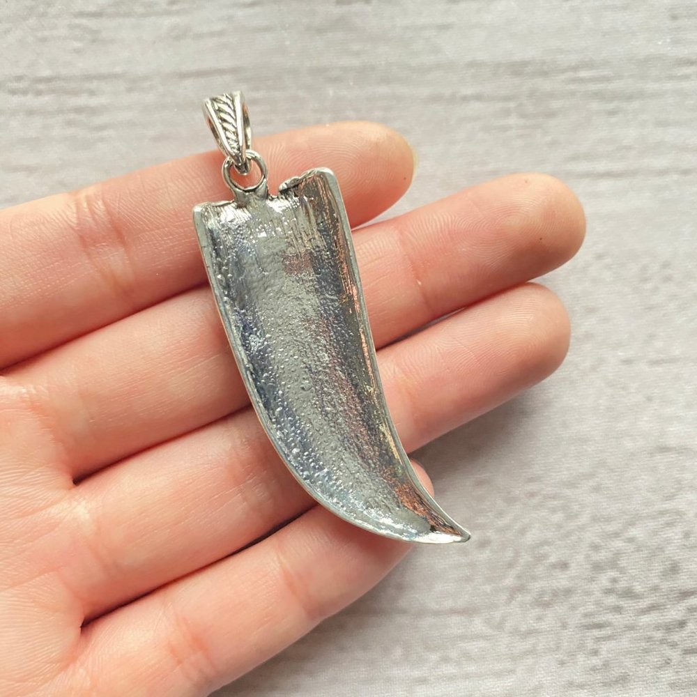 Silver Wand & 7 Chakra Stones Pendant - Picture 3 of 13
